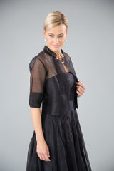 Organza Jacket - Black for the Mother of the Bride / Groom