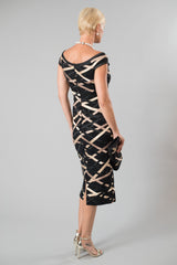 Ribbon Dress - Black and Gold for the Mother of the Bride / Groom