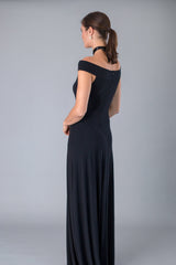 Black Floor Length Off the Shoulder Gown for the Mother of the Bride / Groom 