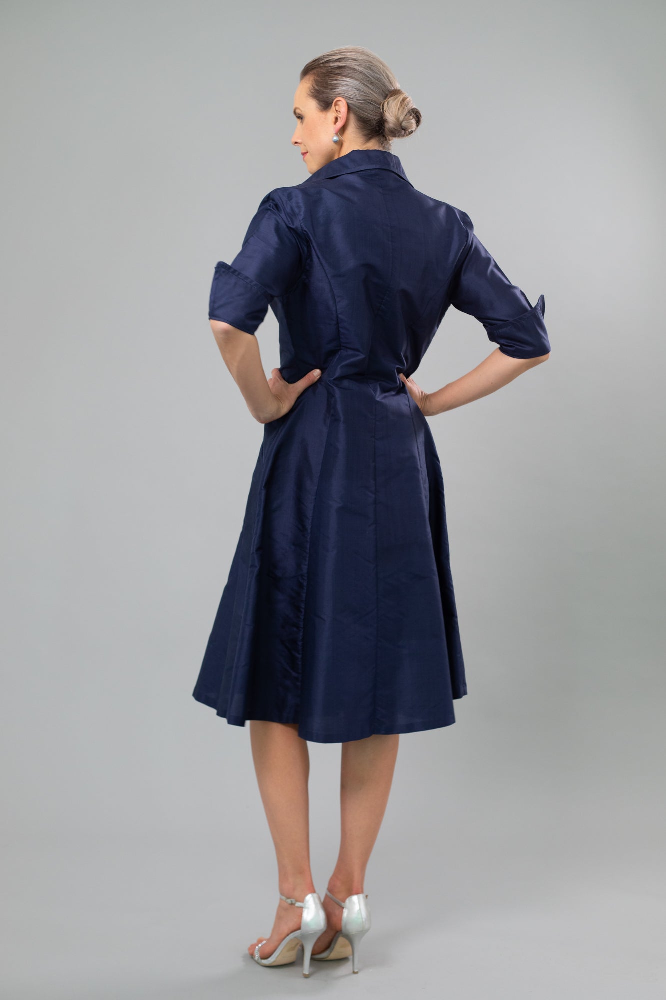 Living Silk US - Summer Silk Navy Dresses rof Groom Coat & Living - | Bride Mothe the Blue