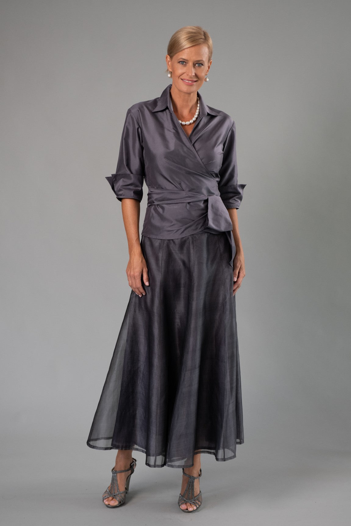 Pansy Skirt - Gunmetal for the Mother of the Bride / Groom