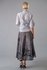 Lace Applique Skirt - Black + Silver for the Mother of the Bride / Groom