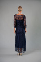 Madeleine Gown - Navy Mother of the Bride / Groom Dress with sleeves