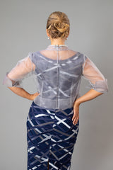 Organza Jacket - Silver for the Mother of the Bride / Groom