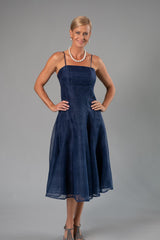 Tea Length Dress - Navy for the Mother of the Bride / Groom